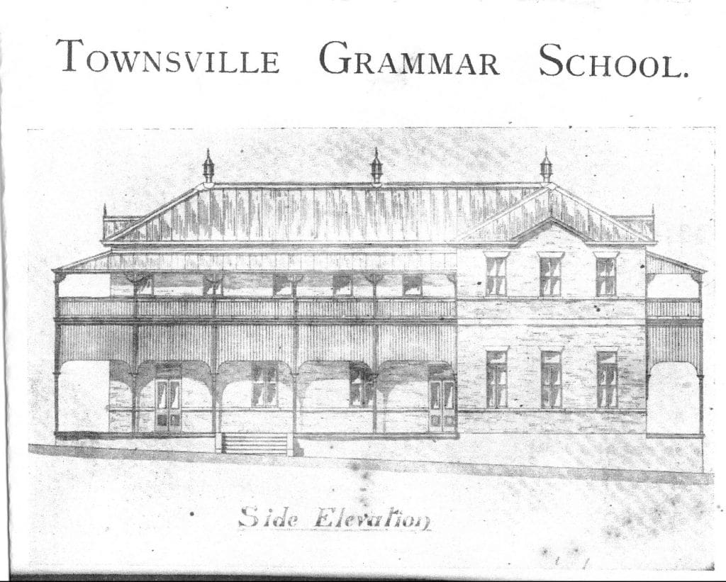 Side elevation of School House after destroyed by cyclone