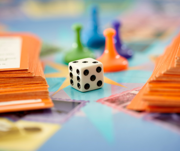 colourful board game pieces