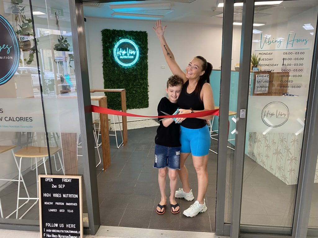 Haley Roberts on opening day at High Vibes Nutrition