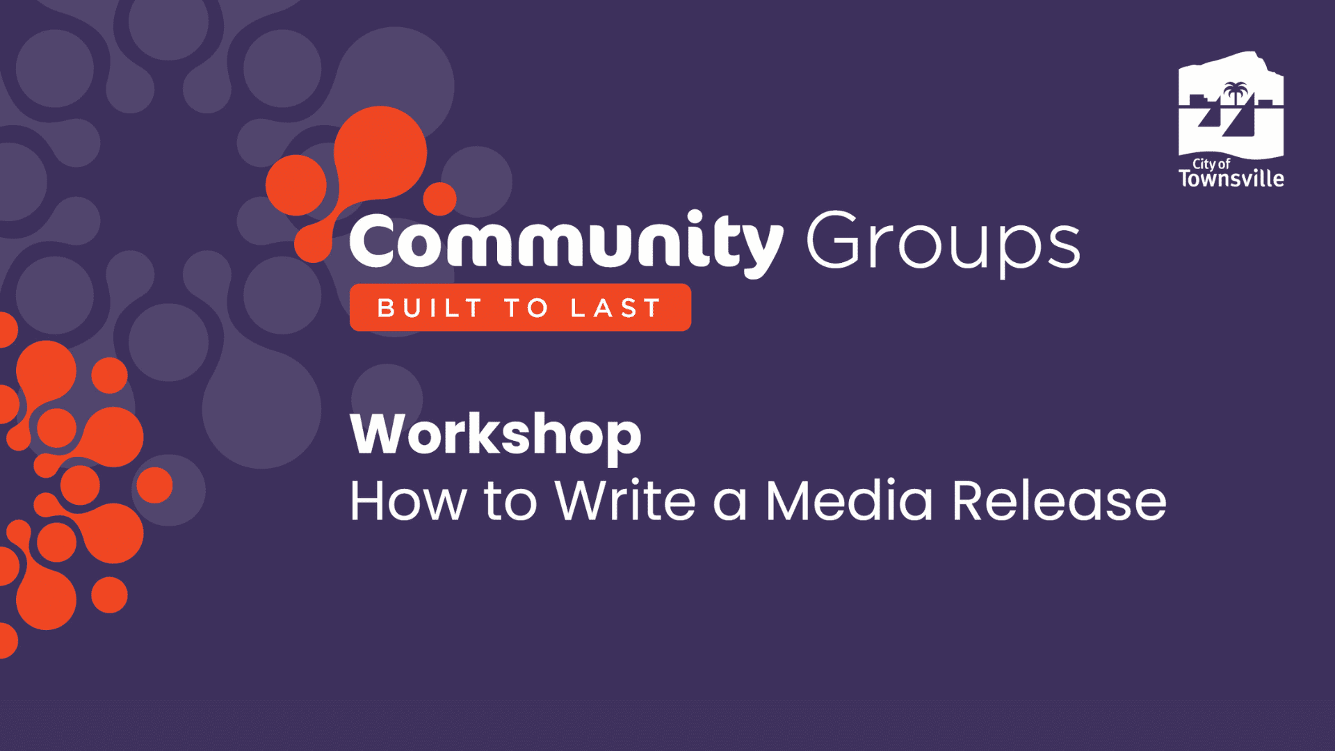 Community Groups Built to Last workshop 7 February 2023