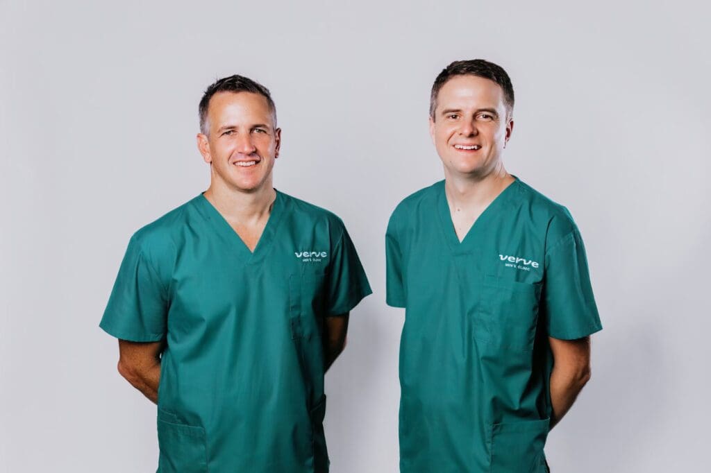 Dr Phillippe Wolandski and Dr Jonathan Fenton - owners of Verve Men's Clinic