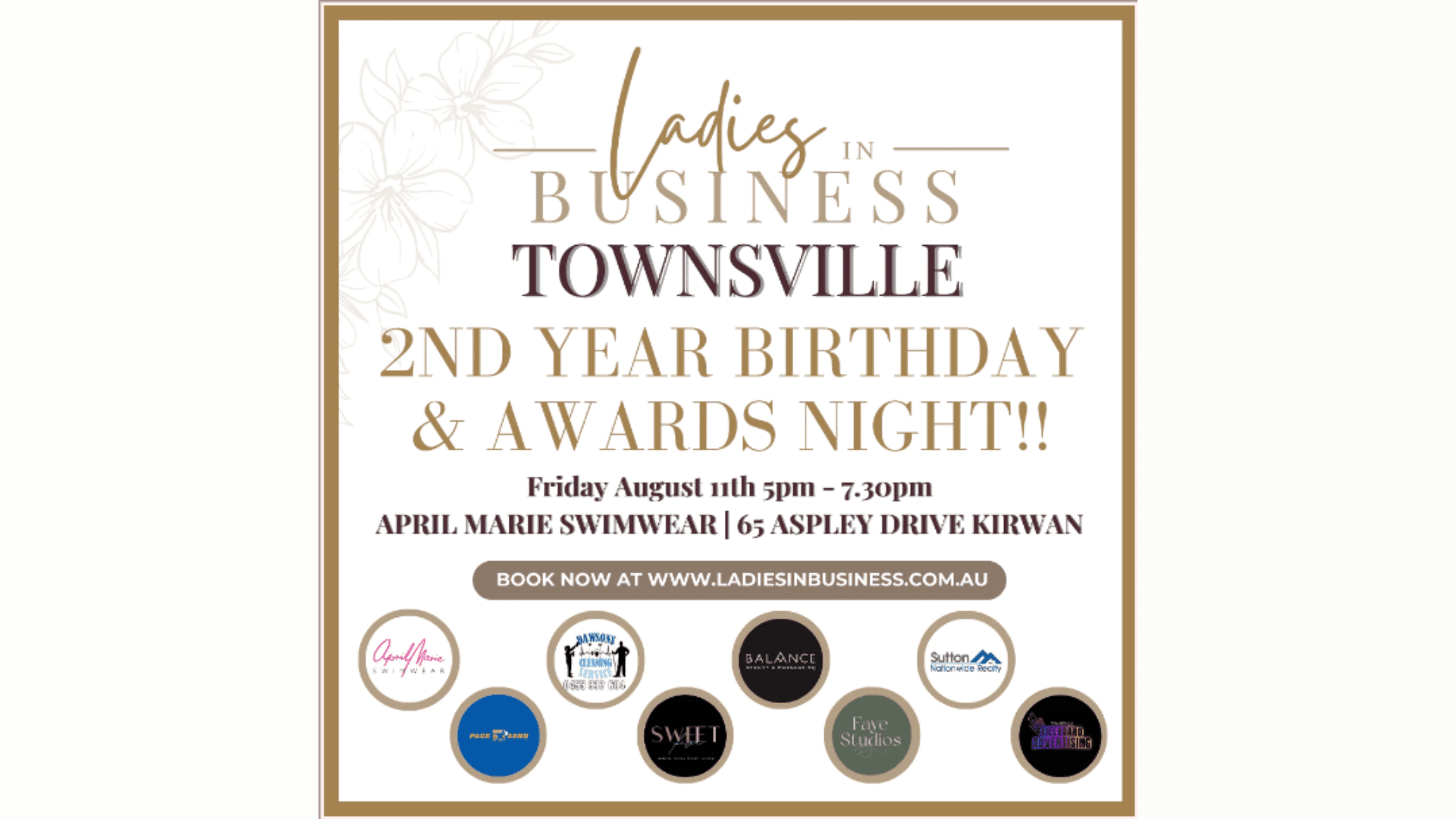 Ladies in Business Townsville 2nd Year Birthday & Awards Night - August 11th