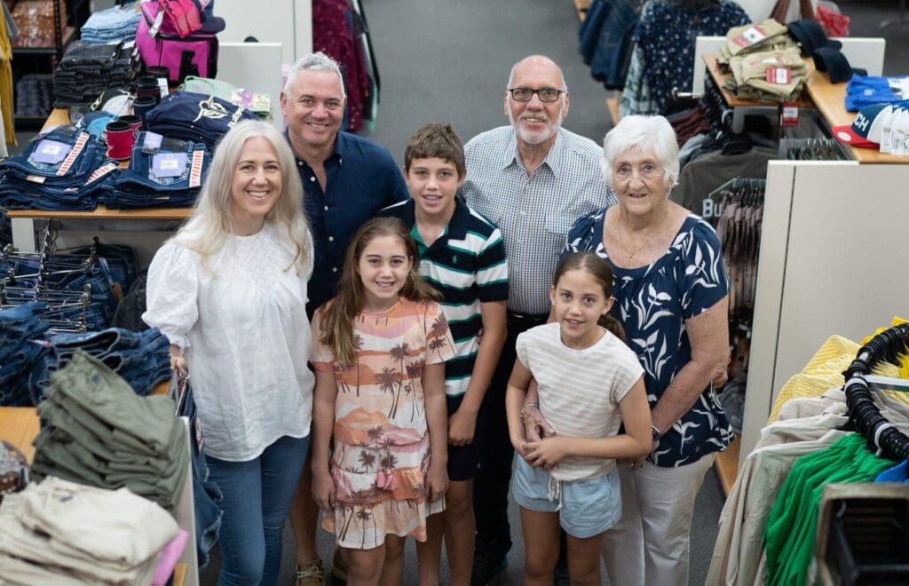 Howard and Janet Carpenter (Anne’s parents) with Anne and her husband David and kids Lewis 13, Eve 11 and Rosie 9 Image credits: Foxx Photography Studio | Keeping it in the Family - BDmag July 2023