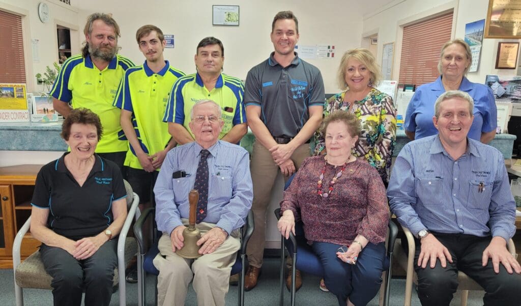 Current staff of Felix Reitano Furniture and Real Estate at the 100 year celebrations