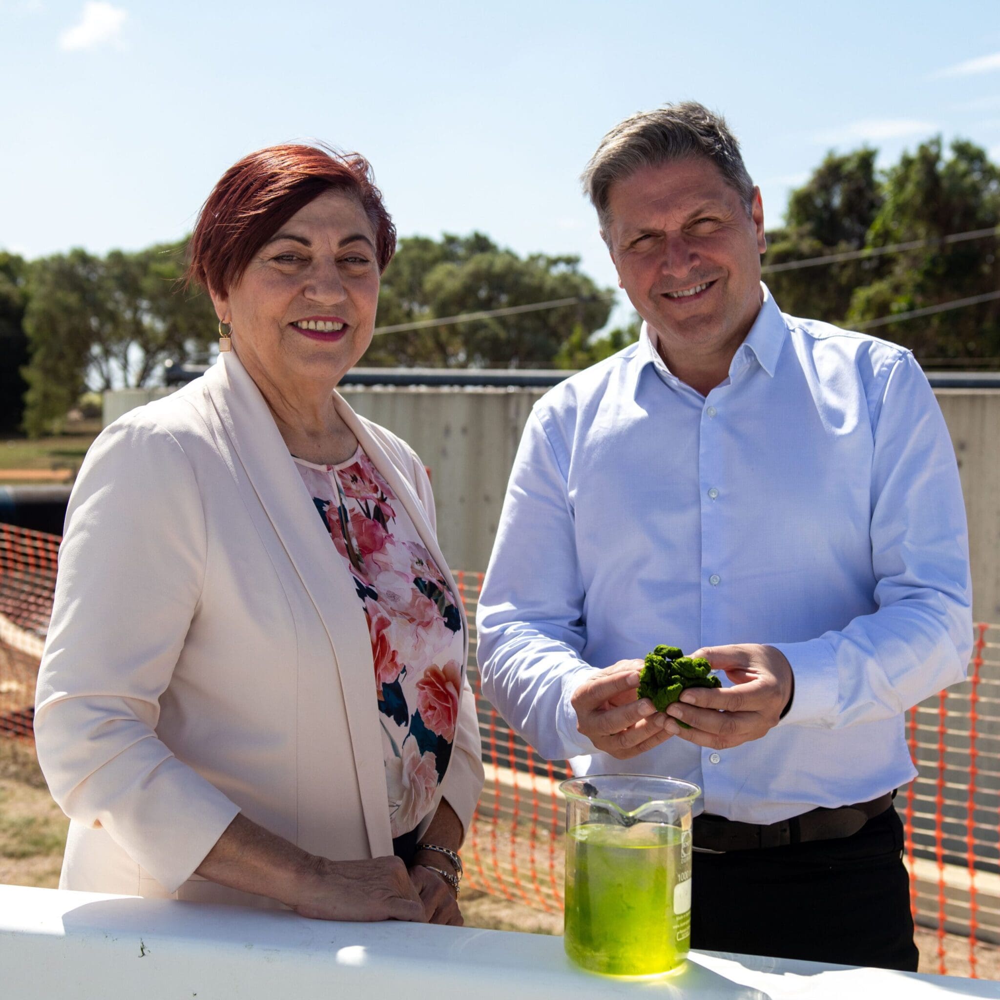 Burdekin Shire Council Mayor Lyn McLaughlin and Sam Bastounas, CEO of Pacific Bio Image credits: Caldwell Media | Boost for Thriving Circular Economy Projects | BDmag October 2023