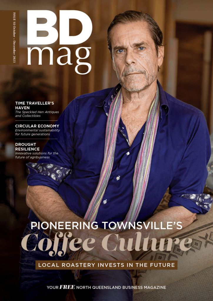 BDmag Issue 18 - October to December 2023. Front cover features Jonathan Whitfield of Coffee Dominion
