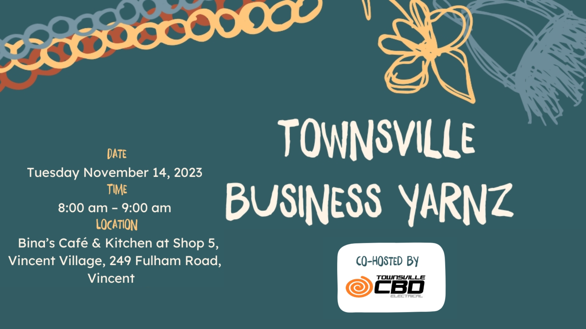 TOWNSVILLE, BLACK COFFEE BUSINESS YARNZ. BDmag Upcoming Events | November 2023