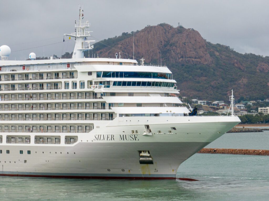 Silver Muse arriving at Port of Townsville - November 2023. Record-breaking cruise season to tip $4.7 million into local businesses | BDmag November 2023
