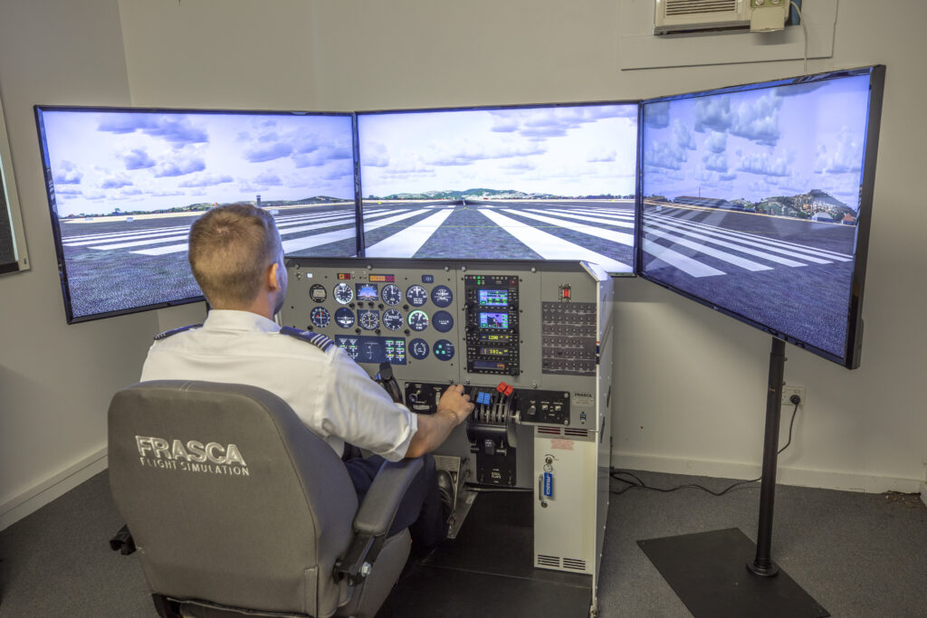 Flight simulator at National Aviation Academy Clear Skies Provide Ideal Training Ground to Launch Aviation Career | BDmag Dec 2023