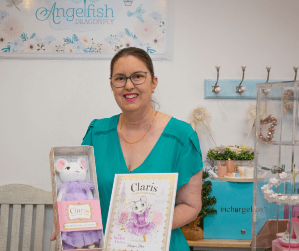 Angelene Bourne, owner of Angelfish Dragonfly children's boutique, Townsville. BDmag "5 Minutes With..." December 2023