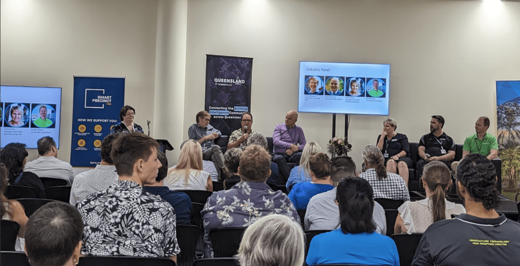 Townsville's AI Hub Launch panel discussion in November 2023. 
