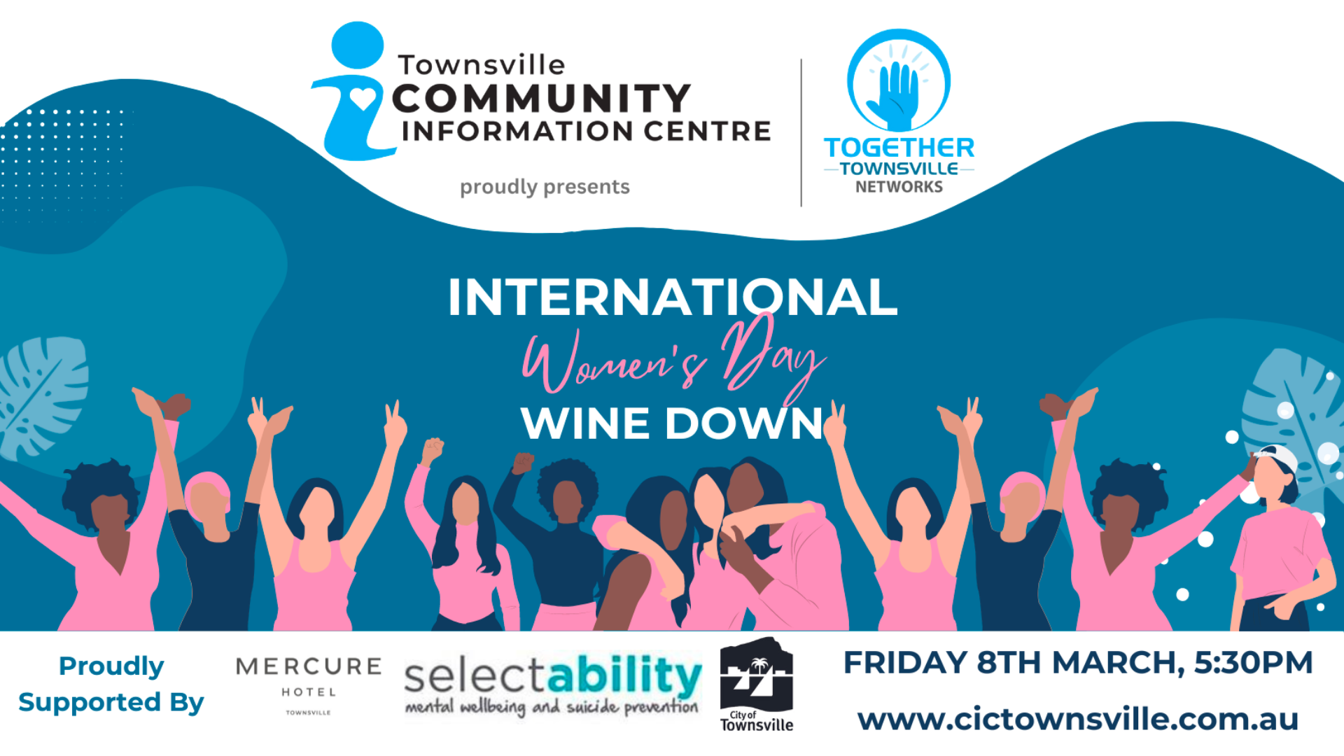 CIC Townsville International Women's Day event header. BDmag, February 2024.