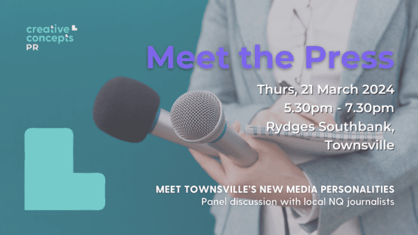 Creative concepts PR meet the press banner. BDmag events, February 2024.