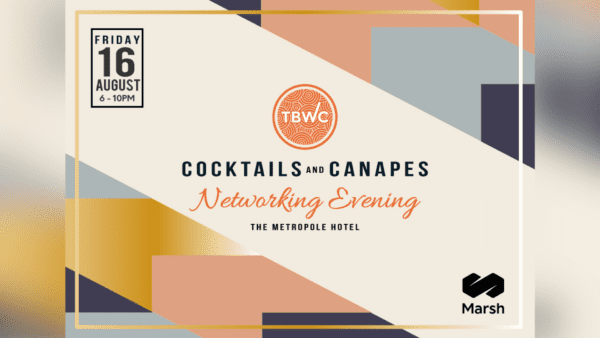 Cocktails and Canapes, TBWC event, BDmag Event Headers August 2024