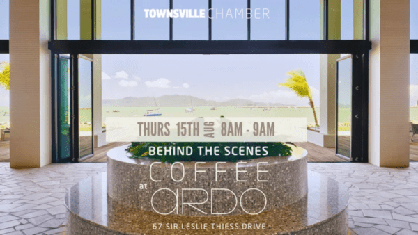 Townsville Chamber of Commerce, Chamber Alternate Coffee at Ardo Hotel. BDmag event header August 2024.