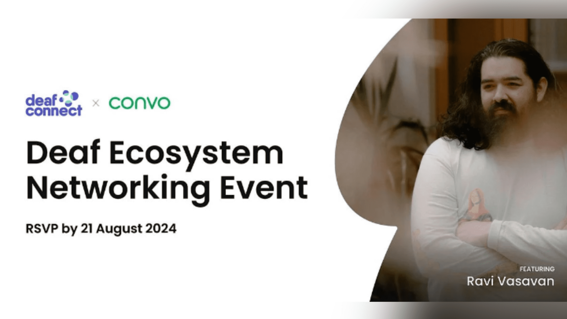 Deaf Ecosystem Networking Event. BDmag event header. August 2024