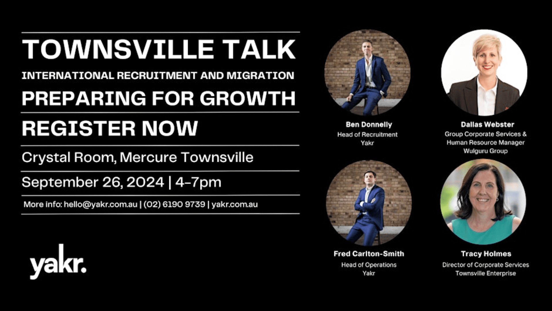 Townsville Talk - International Recruitment & Migration: Preparing for Growth. BDmag event headers. September 2024.